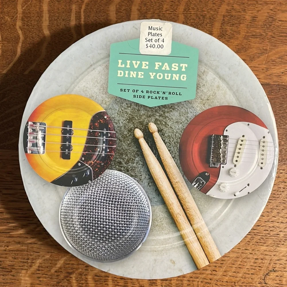 Set of 4 Rock N’ Roll Side Plates - Picture 8 of 9